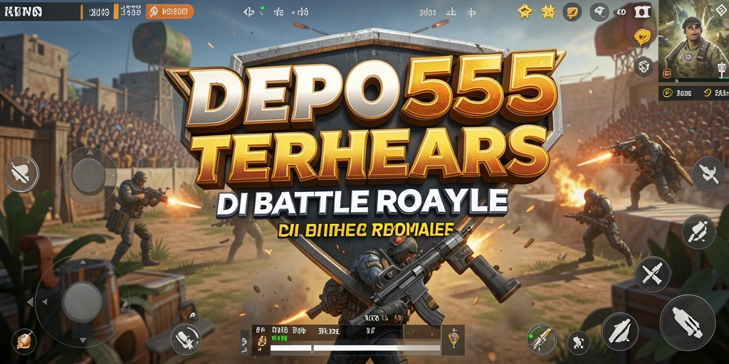 Tampilan gameplay seru dalam DEPO555 Battle Royale.