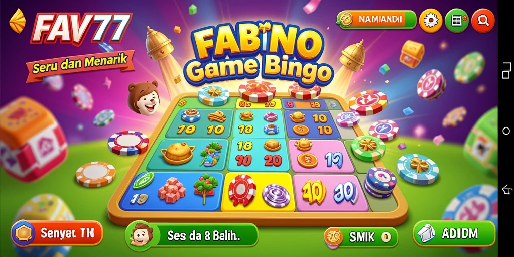 Tampilan gameplay seru di FAV77 dengan berbagai kartu Bingo.