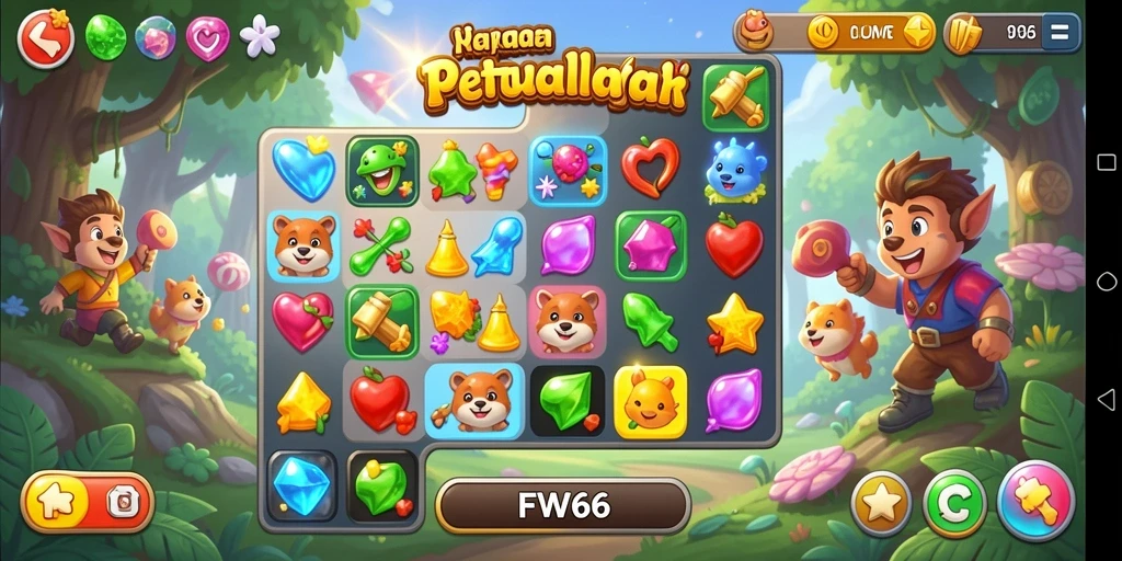 Tampilan menarik saat mencocokkan permata di FW66.
