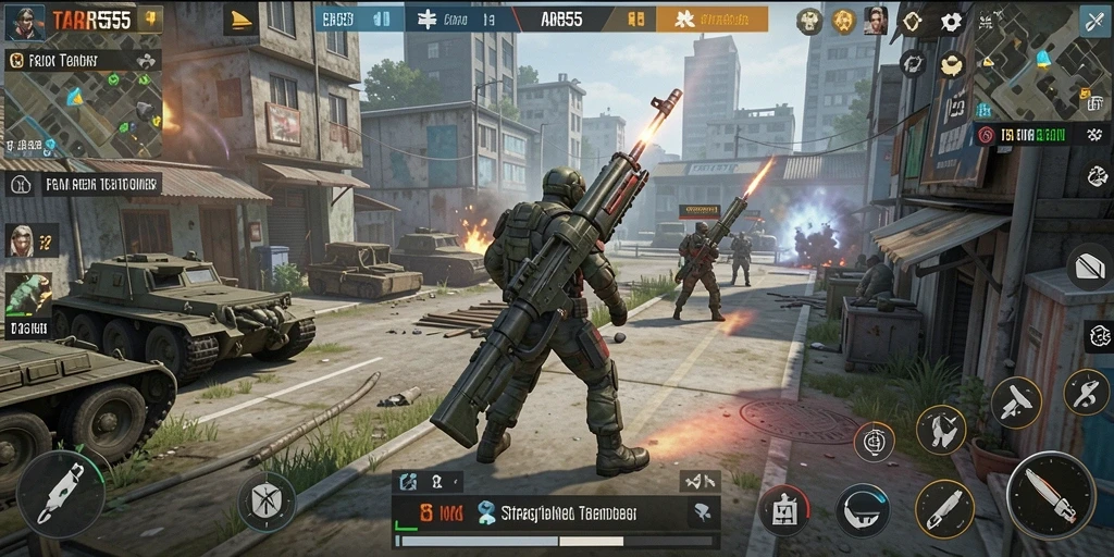 Gameplay TAR555 yang menarik dengan strategi mendalam dan pertarungan taktik.