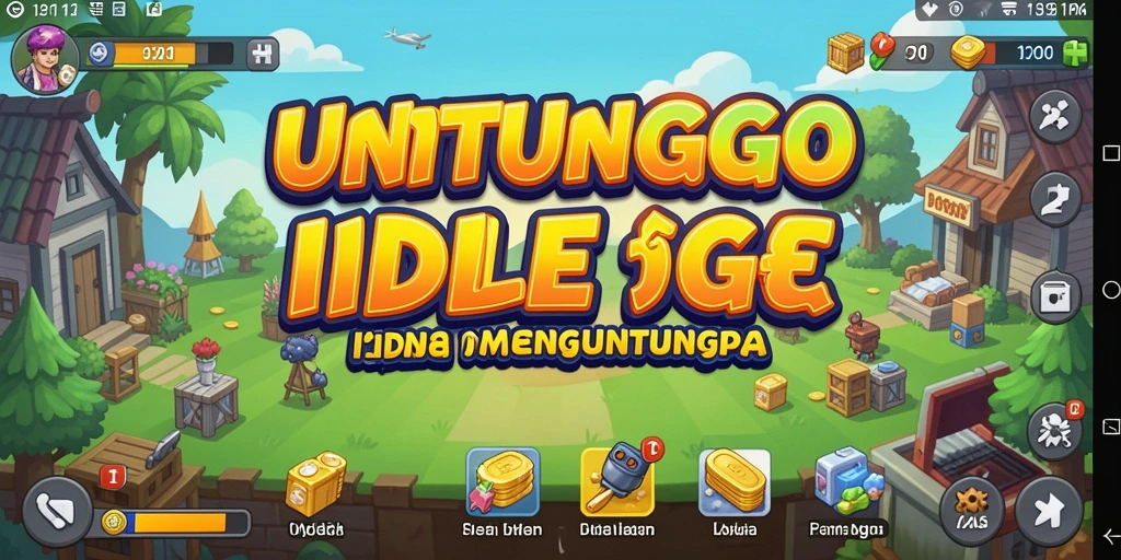 Tangkapan layar gameplay UNTUNGGO yang menunjukkan pengelolaan sumber daya.